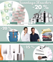 Sonntagskracher im Karstadt Online-Shop mit bis zu 20% Rabatt auf verschiedene Artikel