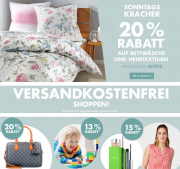 Sonntagskracher im Karstadt Online-Shop mit bis zu 20% Rabatt auf verschiedene Artikel