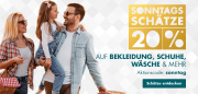 Sonntagssch&auml;tze im Galeria Karstadt Online-Shop mit bis zu 20% Rabatt auf verschiedene Artikel