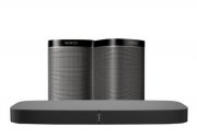 Sonos Playbase: Wireless Soundbase mit Multiroom-Funktion + 2x Sonos Play:1 Lautsprecher