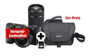 Sony Alpha 6000 Kit 16-50 mm + 55-210 mm schwarz inklusive Tasche f&uuml;r 666&euro;