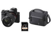 SONY Alpha 7 KB Kit + Tasche + Speicherkarte 24.3 Objektiv 28-70 mm f/5.6, 7.5 cm Display , WLAN