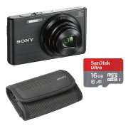 Sony Cyber-Shot DSC-W830 Kompaktkamera + 16GB SD Karte + Tasche