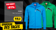 SparDeal des Tages: Puma Apex Trainingsjacke Gr. S u. M nur 11,11&euro;