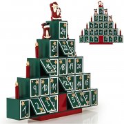 Spielwerk Holz Adventskalender X-Mas zum Bef&uuml;llen