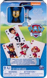 Spin Master Games Jumbo - Spielkarten mit Chase - Figur, in Metallbox