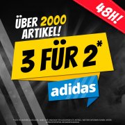 SportSpar Tipp: 3 Adidas Artikel kaufen und nur 2 bezahlen!