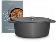 Springlane Cocotte Misty Cliff Gusseisen Br&auml;ter 6 Liter rund 28 cm 