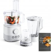 SPRINGLANE Food Processor mit 1,5 L Glasbeh&auml;lter, 4 Schneidescheiben, Messereinsatz, Knethaken