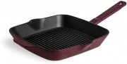 SPRINGLANE Gusseisen Grillpfanne Rot 26 cm Emailliert f&uuml;r alle Herdarten
