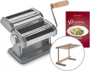 Springlane Nonna Edelstahl Nudelmaschine inkl. Rezeptheft & Nudeltrockner
