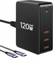 Ssouwao 120W GaN 6-Port USB-C und USB-A Ladeger&auml;t und Netzteil