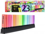 STABILO BOSS ORIGINAL 23er Textmarker Set mit 9 Leuchtfarben und 14 Pastellfarben 