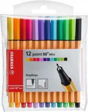 STABILO point 88 Mini Fineliner mit 12 verschiedenen Farben