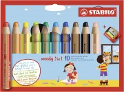 STABILO woody 3 in 1 - 10er Pack mit Spitzer