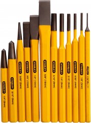 Stanley 12-teiliges Meissel-, K&ouml;rner- und Durchschl&auml;ger-Set aus Chrom-Vanadium Stahl