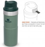 Stanley Trigger Action auslaufsicherer Edelstahl Travel Mug 0,35 l Hammertone Green