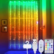 STARKER RGB Lichterkettenvorhang mit Fernbedienung