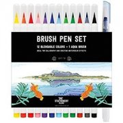 Stationery Island Brush Pen &ndash; Wasserfarben Pinselstift 12 Farben + 1 Wassertankpinsel nur 13,49&euro;