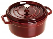 Staub Cocotte rund aus Gusseisen grenadine D= 24 cm