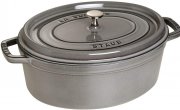 STAUB Gusseisen Br&auml;ter/Cocotte, Oval 37 cm, 8 L, Graphitgrau