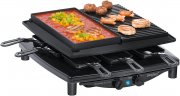 Steba RC 4 Plus Premium Deluxe Raclette mit Natursteingrill und Druckguss-Grillplatten