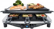 Steba RC 8 Steel Deluxe Premium Raclette f&uuml;r bis zu 8 Personen