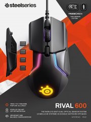 SteelSeries Rival 600 Gaming-Maus mit Gewichtssystem und RGB-Beleuchtung