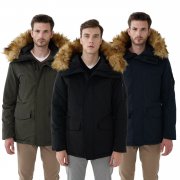 Steffen Klein Herren Winterparkas mit Kapuze
