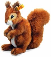 Steiff 045141 - Niki Eichhoernchen aufwartend, 21 cm, rotbraun