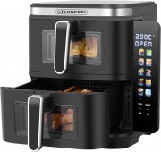 Steinborg SB-3162 11 Liter Doppelkammer (2 &times; 5,5 Liter) Heissluftfritteuse mit 8 One-Touch-Programme