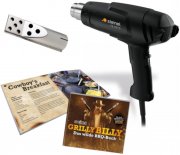 Steinel HL 1821 Grillanz&uuml;nder Hei&szlig;luftpistole bis 550&thinsp;&deg;C inkl. Das wilde BBQ-Buch