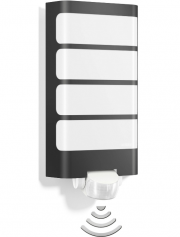 Steinel Sensor Au&szlig;enleuchte L 244 LED anthrazit mit Bewegungsmelder