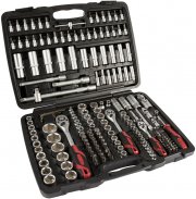 STIER 1/4, 3/8 und 1/2 Zoll Steckschl&uuml;ssel-Satz 179-teilig 