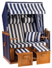 Strandkorb Set Nordstrand in blau inkl. Strandkorbh&uuml;lle Vollieger @Ebay 270&euro;