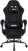 SUKIDA Gaming Stuhl mit Stoffbezug, Fu&szlig;st&uuml;tze & Lordosenst&uuml;tze f&uuml;r 56,98&euro;
