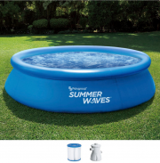 Summer Waves Quick Pool &Oslash; 366 x 76 cm inkl. Patronenfilterpumpe und Kartusche