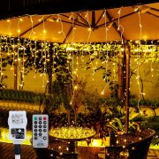 Sundom 5 Meter 200 LEDs Eiszapfen Lichter Vorhang f&uuml;r Innen und Au&szlig;en