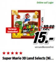 Super Mario 3D Land (Nintendo 3DS) f&uuml;r 15&euro; inkl. Versand