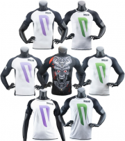 SUPER PRO Rashguard oder DryGear Langarm oder Kurzarm No Mercy Shirts