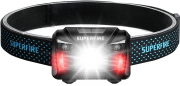 SuperFire HL06 wiederaufladbare LED Stirnlampe mit Bewegungssensor und 5 Licht-Modi