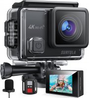 &lrm;Surfola SF230NEW 4K/30FPS 20MP WiFi Action Cam mit Fernbedienung, 2x1050mAh Akkus und Zubeh&ouml;r Kit