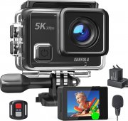 Surfola SF430 Pro WiFi 5K 24MP Action Cam bis 40M Wasserdicht inkl. 1350mAh Akkus und Fernbedienung