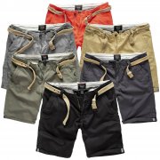 Surplus Raw Vintage Herren Chino Shorts mit G&uuml;rtel