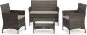 SVITA Brooklyn Poly Rattan Garnitur Lounge