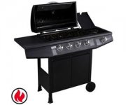 TAINO&reg; BASIC Gasgrill BBQ GRILLWAGEN 4 Edelstahl Brenner Seitenkocher nur 159,90&euro;