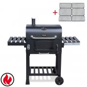 TAINO HERO XL Smoker BBQ Holzkohle Grillwagen + Gusseisen Rost bei Ebay f&uuml;r Euro