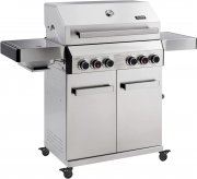 Taino Platinum 4+2 Edelstahl Gasgrill 4 Brenner mit Seitenkocher und Keramik Sear-Burner Power-Zone