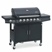TAINO RED 6+1 BBQ Gasgrillwagen mit Edelstahl Brenner+ Seitenkocher