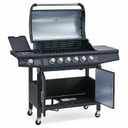 Taino RED 6+1 BBQ Gasgrillwagen mit Edelstahl Brenner+ Seitenkocher